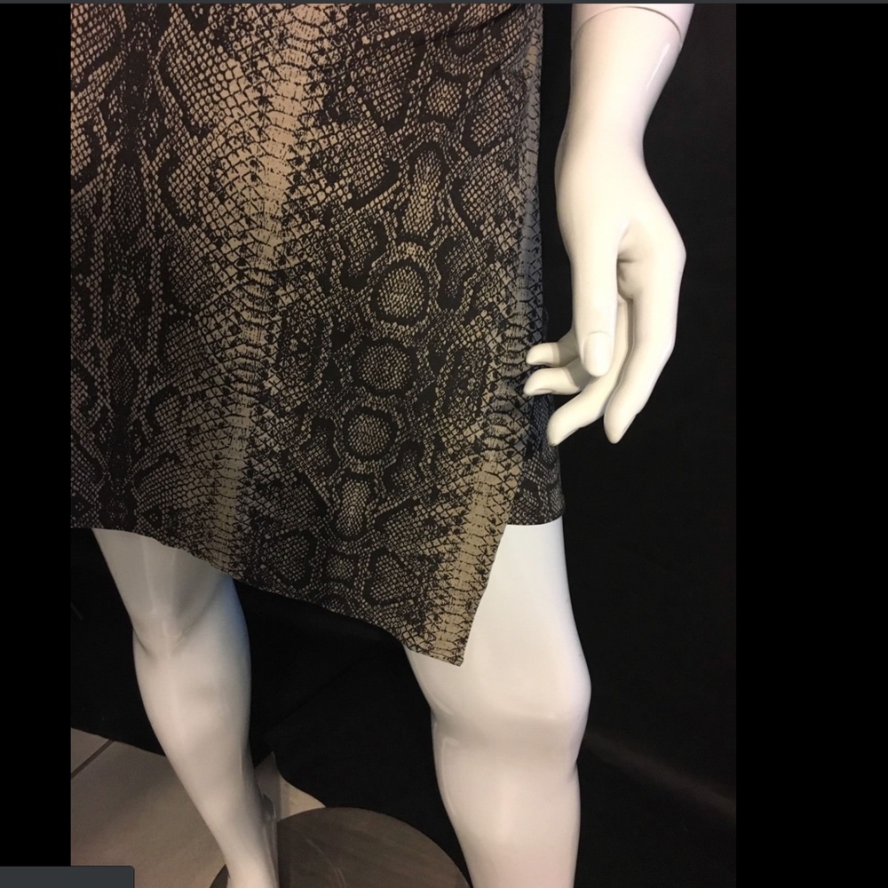 New The Kooples Python Print Crisscross Sheath Dr… - image 5